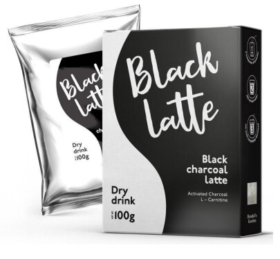 Black Latte Dry Drink Black Charcoal Malaysia 100 g